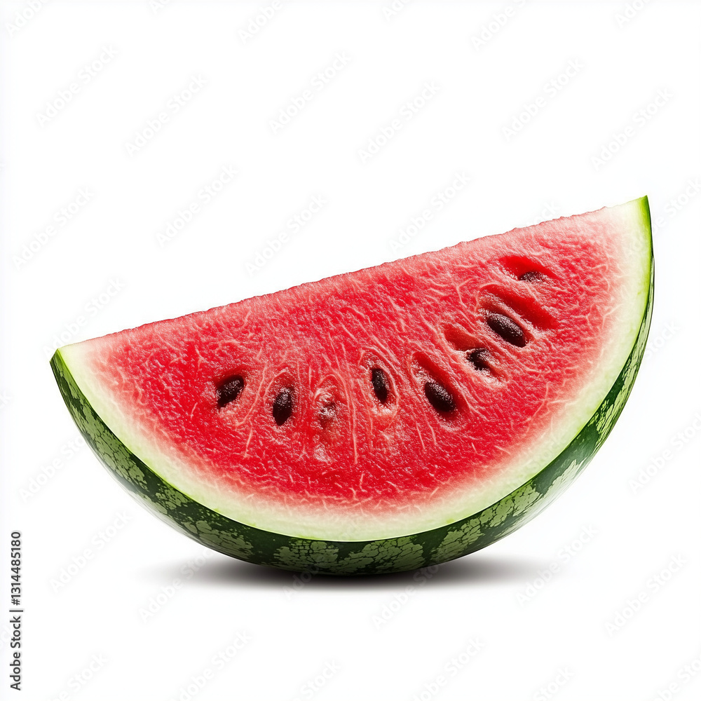 Watermelon slice on white background Watermelon slice on white background