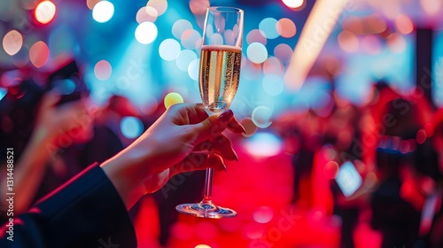 Glamorous Champagne Toast at Exclusive Trendsetter s Gala Event photo
