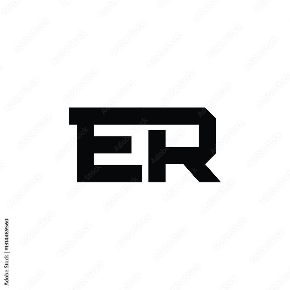 ER monogram logo design letter text name symbol monochrome logotype alphabet character simple logo ER monogram logo design letter text name symbol monochrome logotype alphabet character simple logo