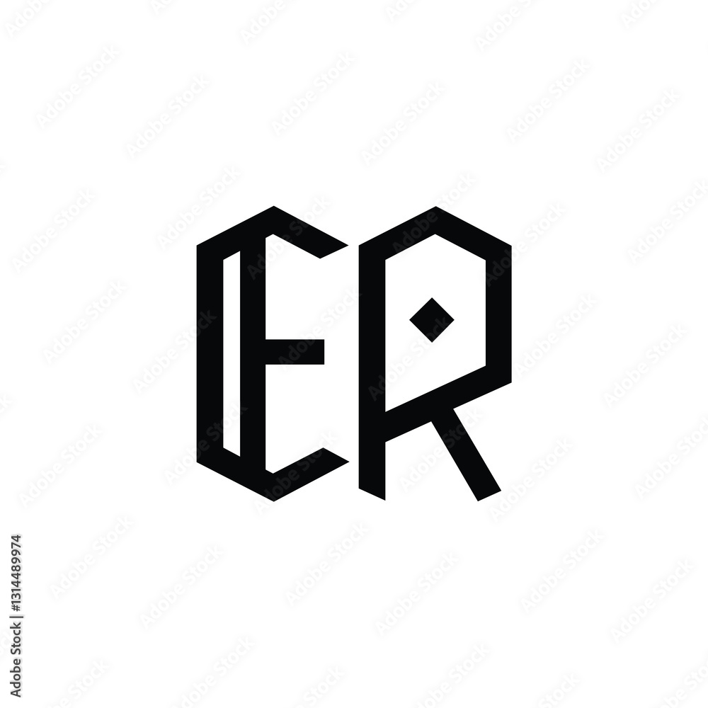 ER monogram logo design letter text name symbol monochrome logotype alphabet character simple logo ER monogram logo design letter text name symbol monochrome logotype alphabet character simple logo