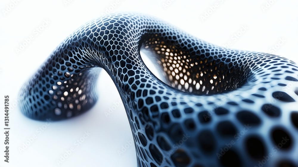 Abstract 3D Architectural Form With Intricate Pattern Abstract 3D Architectural Form With Intricate Pattern