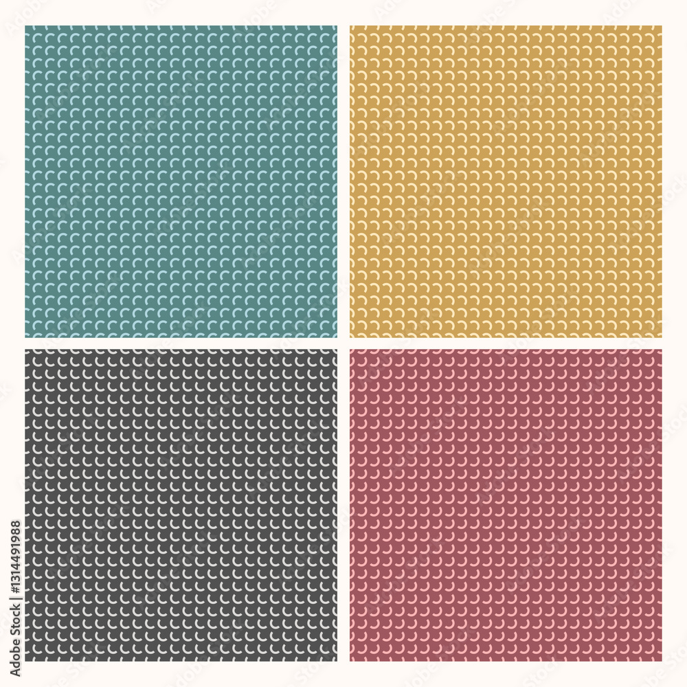 Fototapeta premium Trendy geometric pattern in natural colors. Modern mosaics background in noble muted shades for branding, web design, digital projects, illustration, marketing, social media, etc.