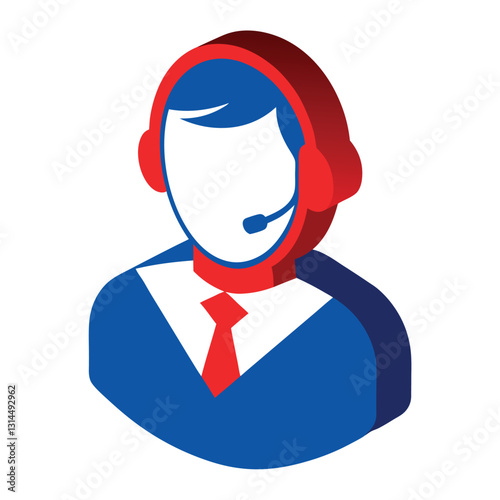  man in a red suit as a business icon Vector illustration 
