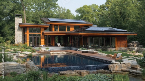 Luxury Modern Home with Infinity Pool and Solar Panels
