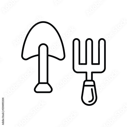 Fork & Trovel Vector icon