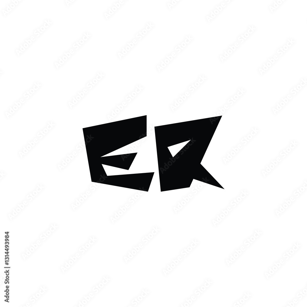ER monogram logo design letter text name symbol monochrome logotype alphabet character simple logo ER monogram logo design letter text name symbol monochrome logotype alphabet character simple logo