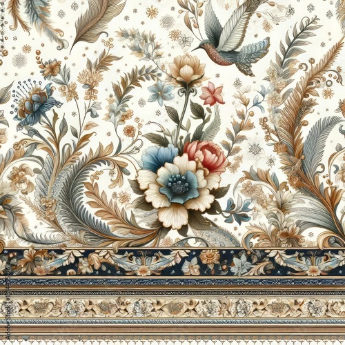 Border Print Chiffon Prints that are specifically designed to ru