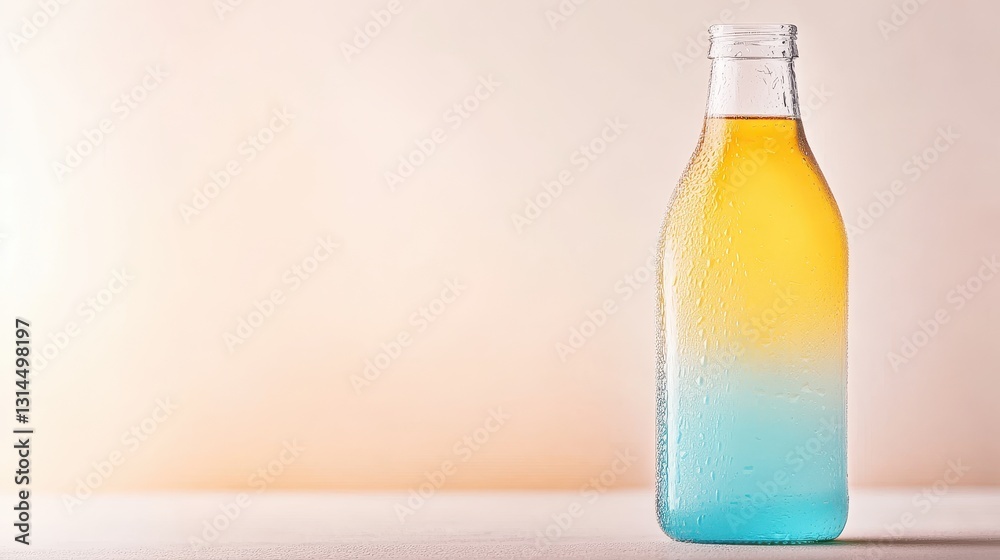 Refreshing Gradient Bottle With Light Amber Effect Refreshing Gradient Bottle With Light Amber Effect