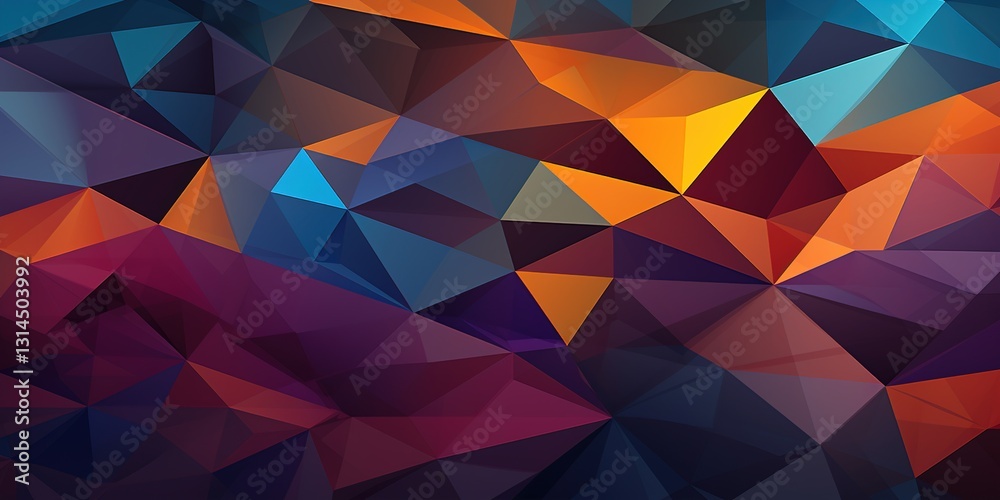 Fototapeta premium A colorful abstract background with triangles and squares