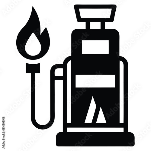 Gas Pump Nozzle Icon Set Vector Illustration for Fuel and Gasoline Station Design