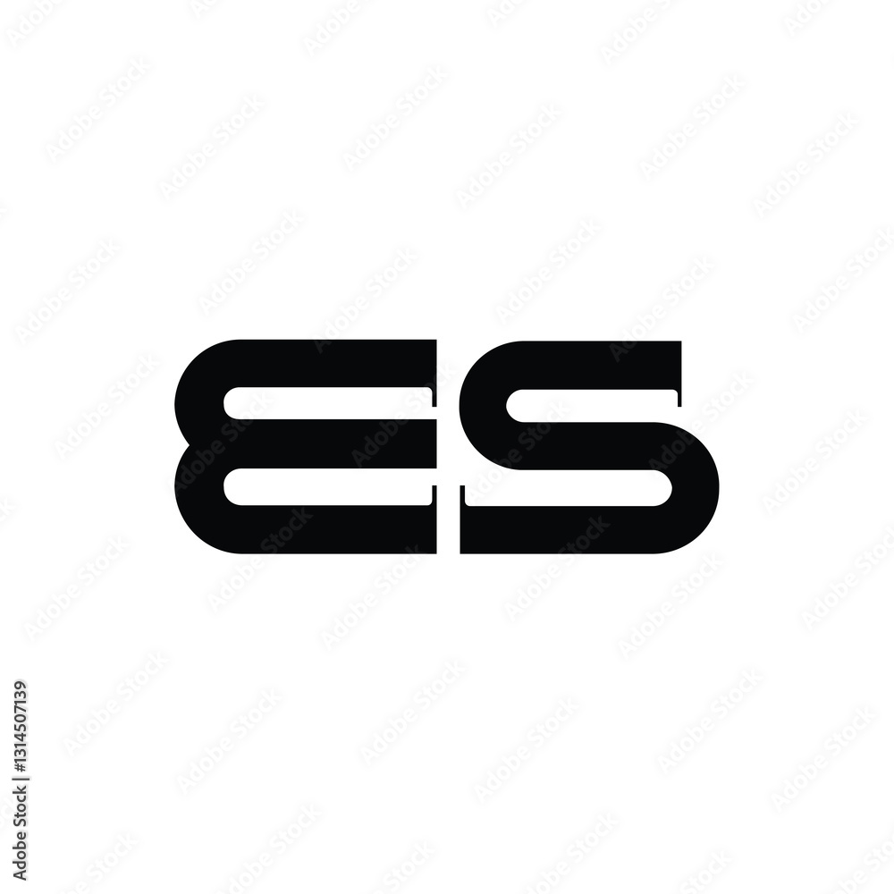 ES monogram logo design letter text name symbol monochrome logotype alphabet character simple logo ES monogram logo design letter text name symbol monochrome logotype alphabet character simple logo