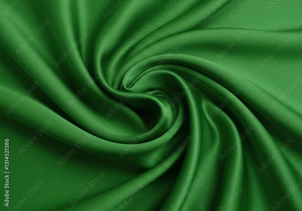 Fototapeta premium Green Silk Fabric Background
