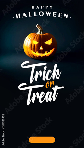 halloween pumpkin poster design template illustration