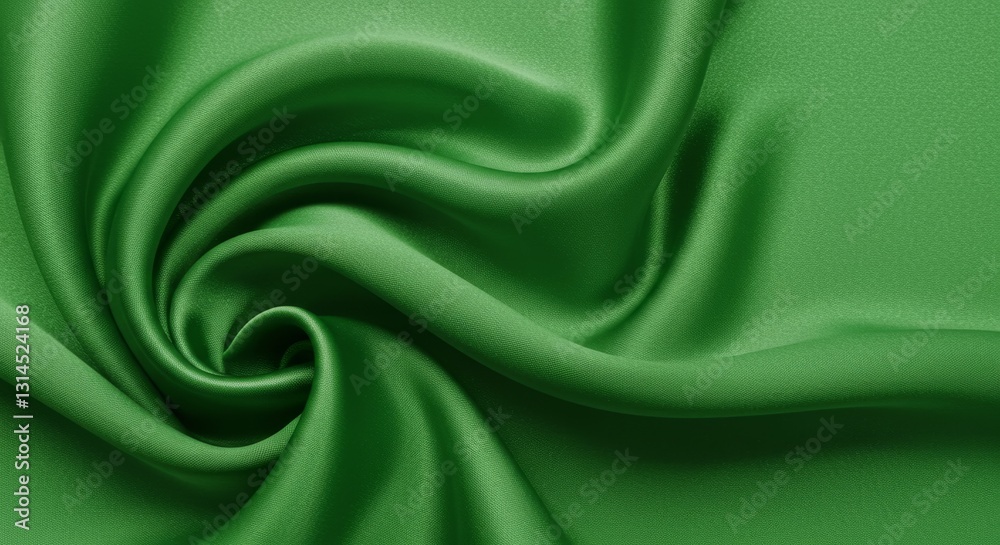 Obraz premium Green Silk Fabric Background