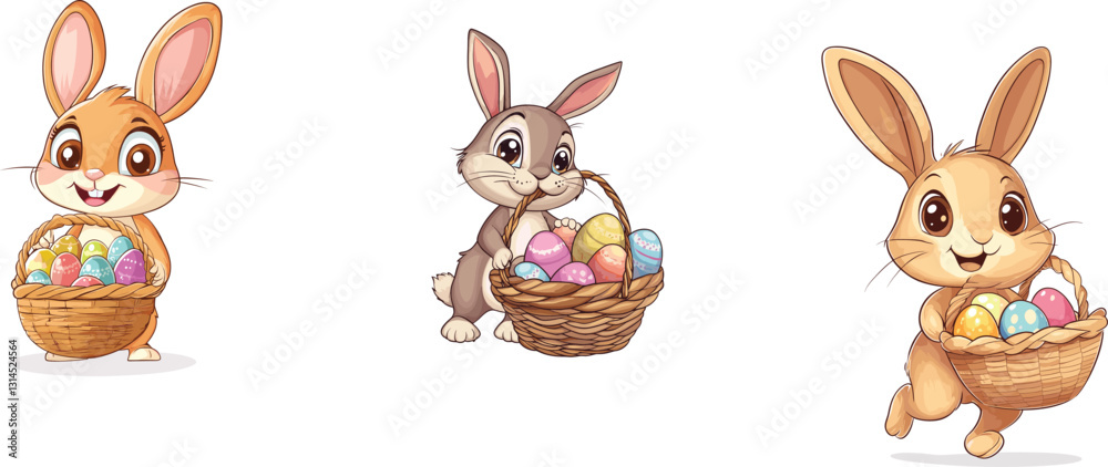 Obraz premium easter bunny with eggs