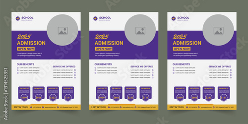 Kids back to school education admission flyer poster template bundle, Kids Childrens back to school education admission flyer poster layout, book cover, leaflet, poster, brochure, template