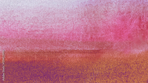 水彩で描いたローズピンク色の背景、ピンクとオレンジ色のグラデーション背景イラスト、手描き水彩の背景、グレイッシュなグラデーションの背景イラスト、手描き水彩の背景画、コピースペースのある風景画