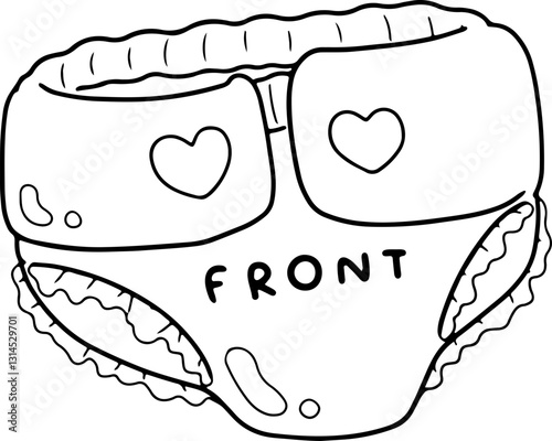outline baby underwear
