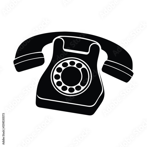 Retro Telephone Isolated on White Background