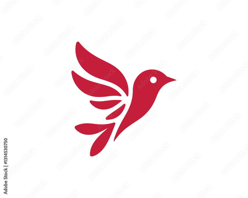 Obraz premium Flying bird logo design icon symbol vector illustration.