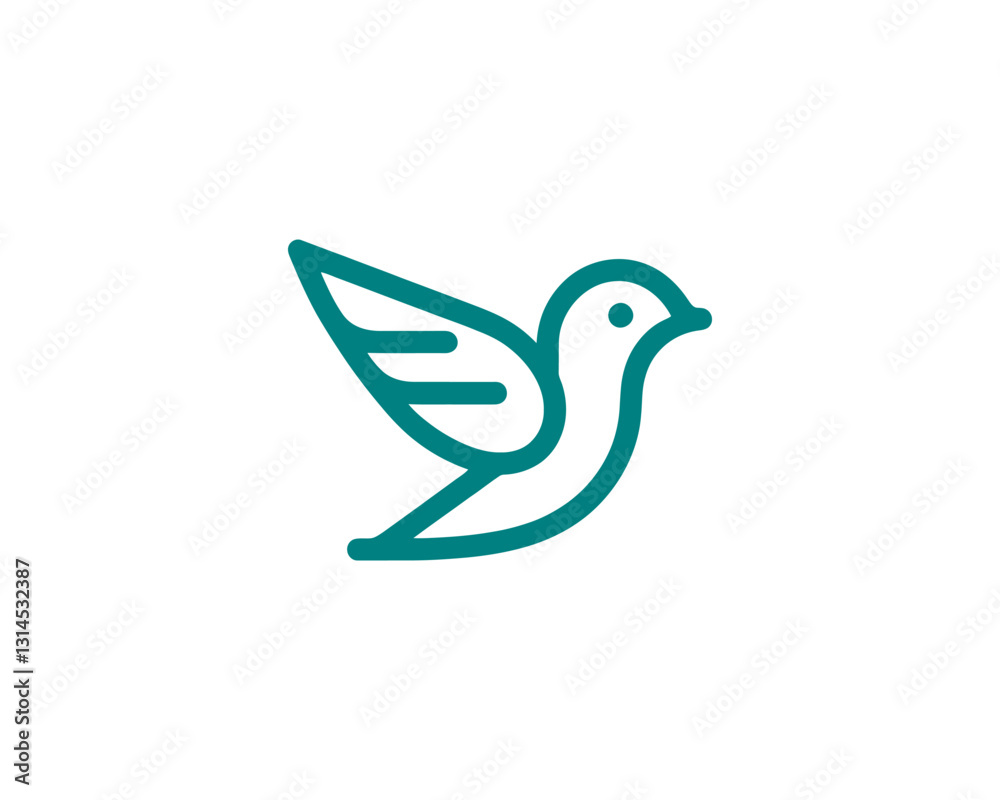 Obraz premium Flying bird logo design icon symbol vector illustration.