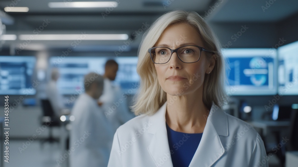 Scientist Contemplating in Modern Lab Scientist Contemplating in Modern Lab