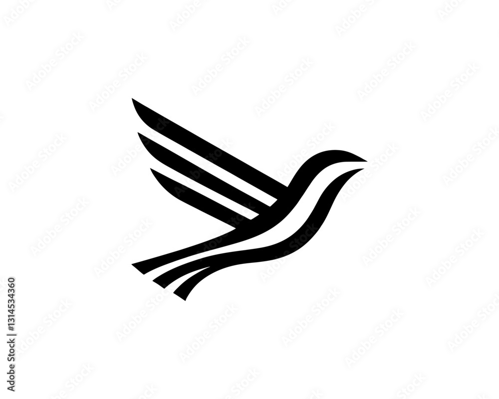Obraz premium Flying bird logo design icon symbol vector illustration.