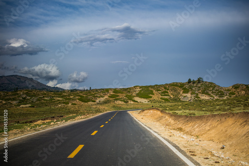 Landscape of Baihaba in summer in Altay region of Xinjiang, China photo