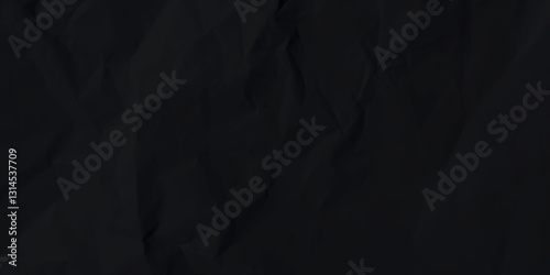 Black recycled craft paper texture as background.  Pattern rough art creased grunge letter. Hardboard with copy space for text.