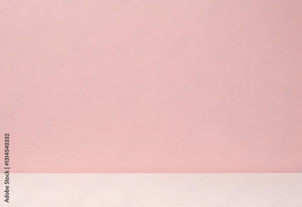 Light Pink Minimalist Background with White Surface