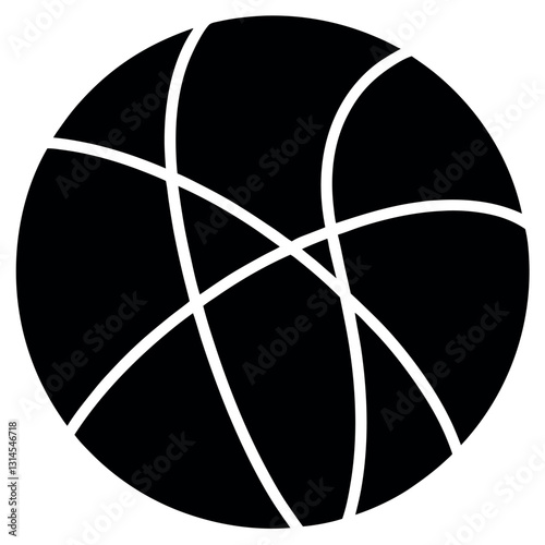 Basketball with concave grip lines.