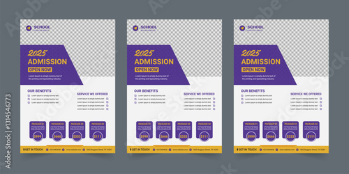 Kids back to school education admission flyer poster template bundle, Kids Childrens back to school education admission flyer poster layout, book cover, leaflet, poster, brochure, template