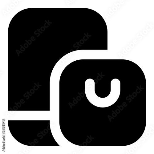 Online Shopping Glyph Icon. Vector Illustration. Symbol of E-commerce and Digital Transactions