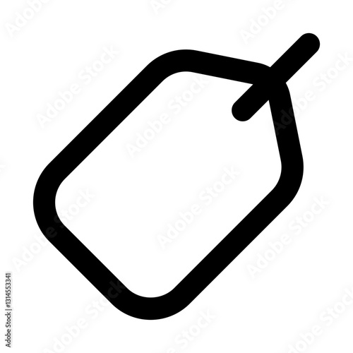 Price Tag Line Icon 1. Vector Illustration. Symbol of Retail Pricing and Discount Labels