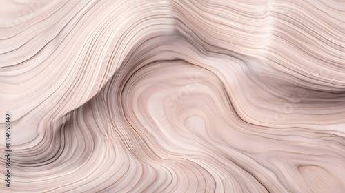 Elegant wooden texture with flowing curved grain and natural beige tones UHD 4K Image