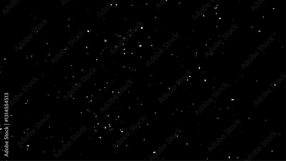 Distressed white grainy texture. Dust overlay textured. Grain noise particles. Snow effects pack. Rusted black background. Vector illustration Distressed white grainy texture. Dust overlay textured. Grain noise particles. Snow effects pack. Rusted black background. Vector illustration