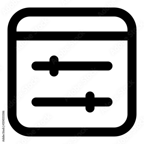 Control Panel Line Icon. Vector Illustration. Symbol of System Management and Adjustments