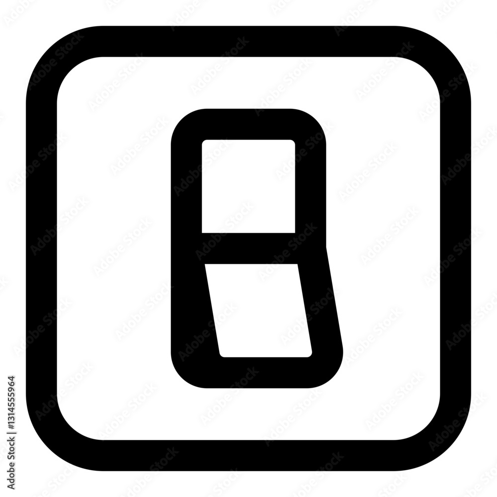 Switch Line Icon. Vector Illustration. Symbol of On/Off Control and System Settings Switch Line Icon. Vector Illustration. Symbol of On/Off Control and System Settings