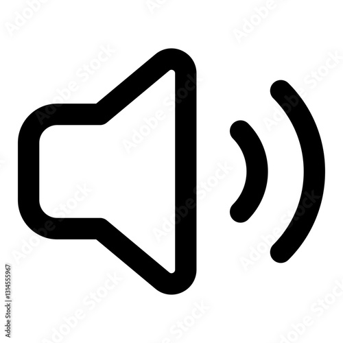 Volume Line Icon. Vector Illustration. Symbol of Sound Level and Audio Output