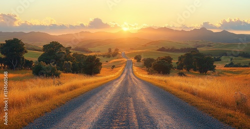 A road that leads to the distance with no end in sight