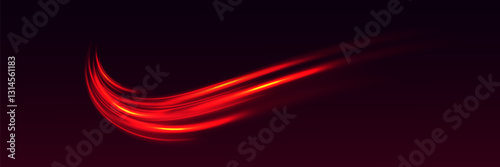 Electric vortex lines. Modern effect of high-speed light movement. Vector.