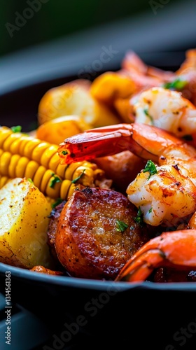 Delicious Seafood Boil with Sausage and Corn