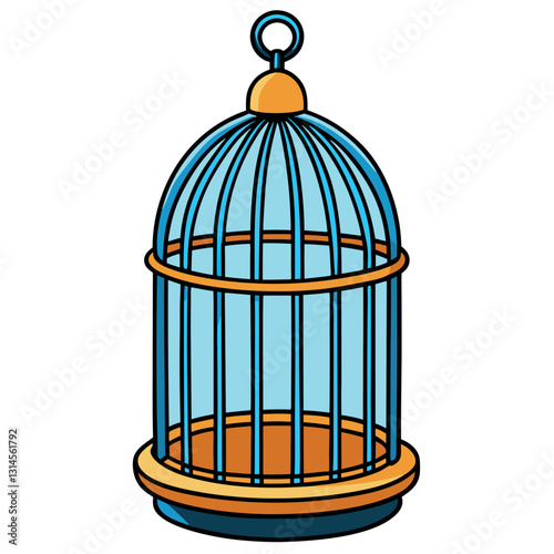 Birdcage white background.