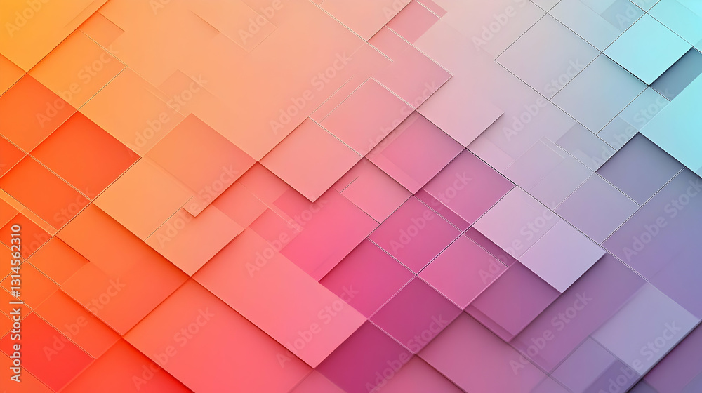 Abstract 3D Geometric Background With Colorful Gradient Abstract 3D Geometric Background With Colorful Gradient