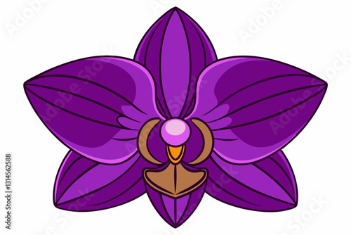 Purple Orchid Bloom: A vibrant close-up captures the intricate beauty of a stylized purple orchid in full bloom. The elegant petals unfurl to reveal a captivating center.