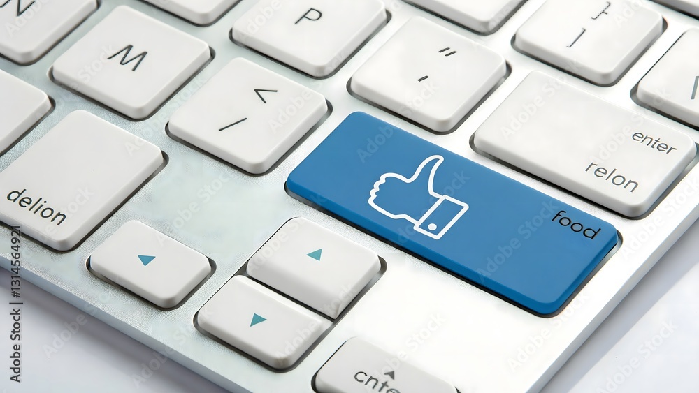 keyboard with blue positive feedback key keyboard with blue positive feedback key