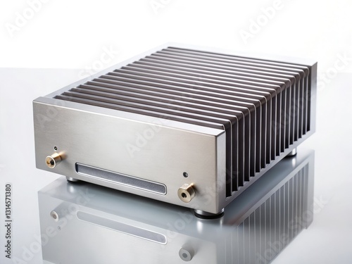 Low Light Power Amplifier Photography: Flat Lay Product Shot with Copy Space
