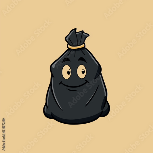 Black trash bag.