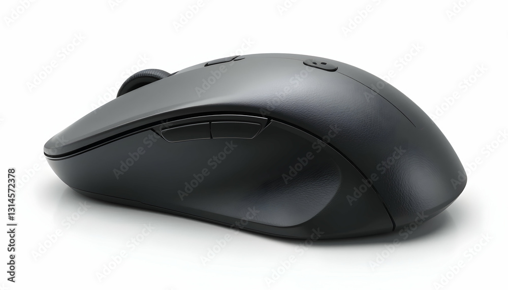 Wireless Mouse on White Background Modern Ergonomic Design for Computer Wireless Mouse on White Background Modern Ergonomic Design for Computer