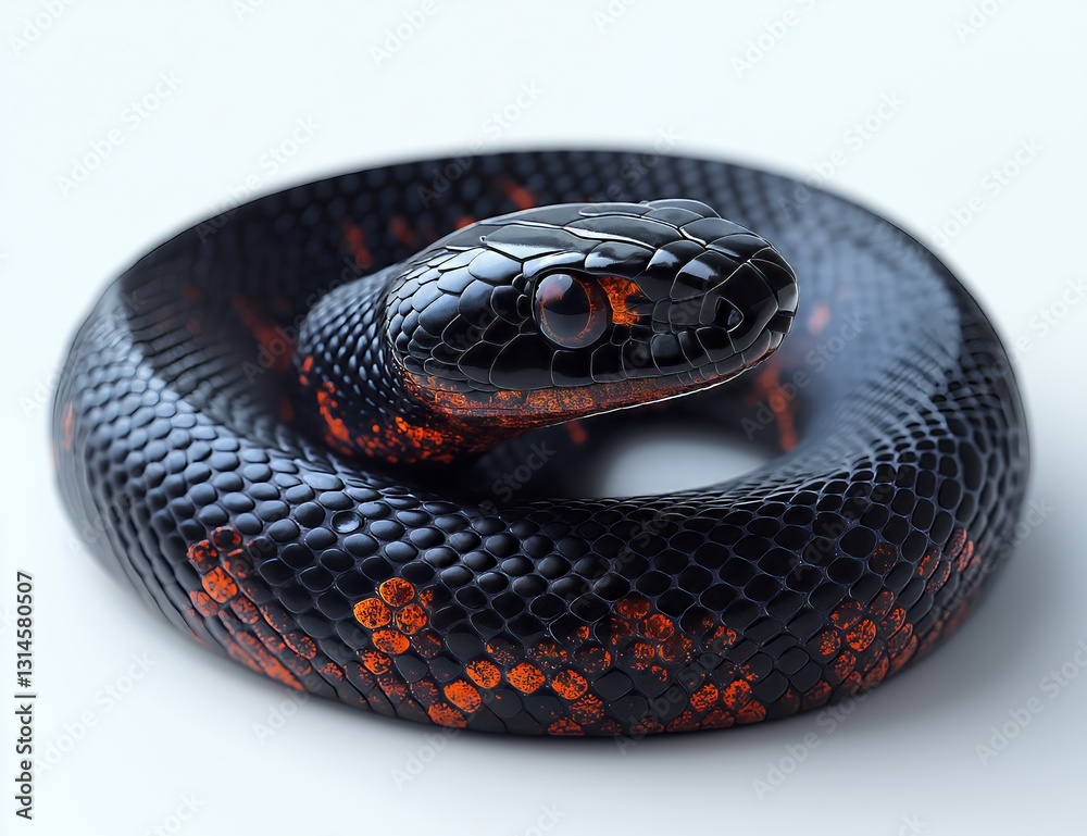 Fototapeta premium Black and Red Snake